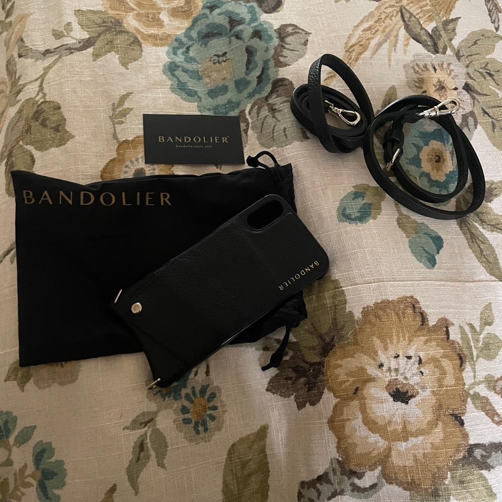 Bandolier leather case with strap iPhone XR
